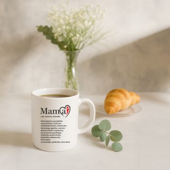 Kubek „MAMA” z tekstem o roli mamy – piękny upominek