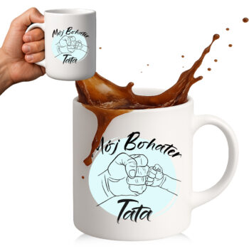 kubek z napisem Mój Bohater Tata – prezent dla ojca