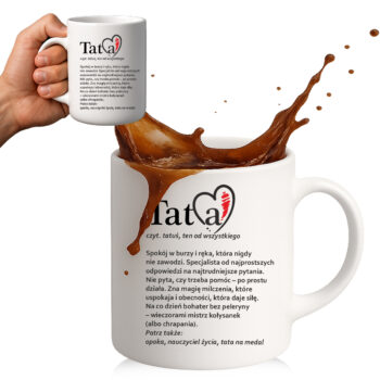 kubek z napisem Tata – prezent na Dzień Ojca