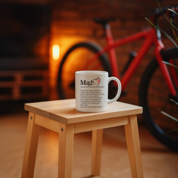 aranżacja kubka na stole – prezent na rocznicę