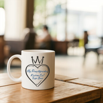 kubek z sercem i koroną – zabawny upominek dla męża