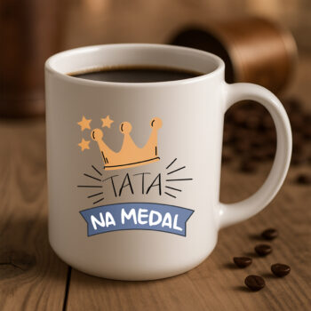 kubek z koroną i napisem – idealny na Dzień Ojca